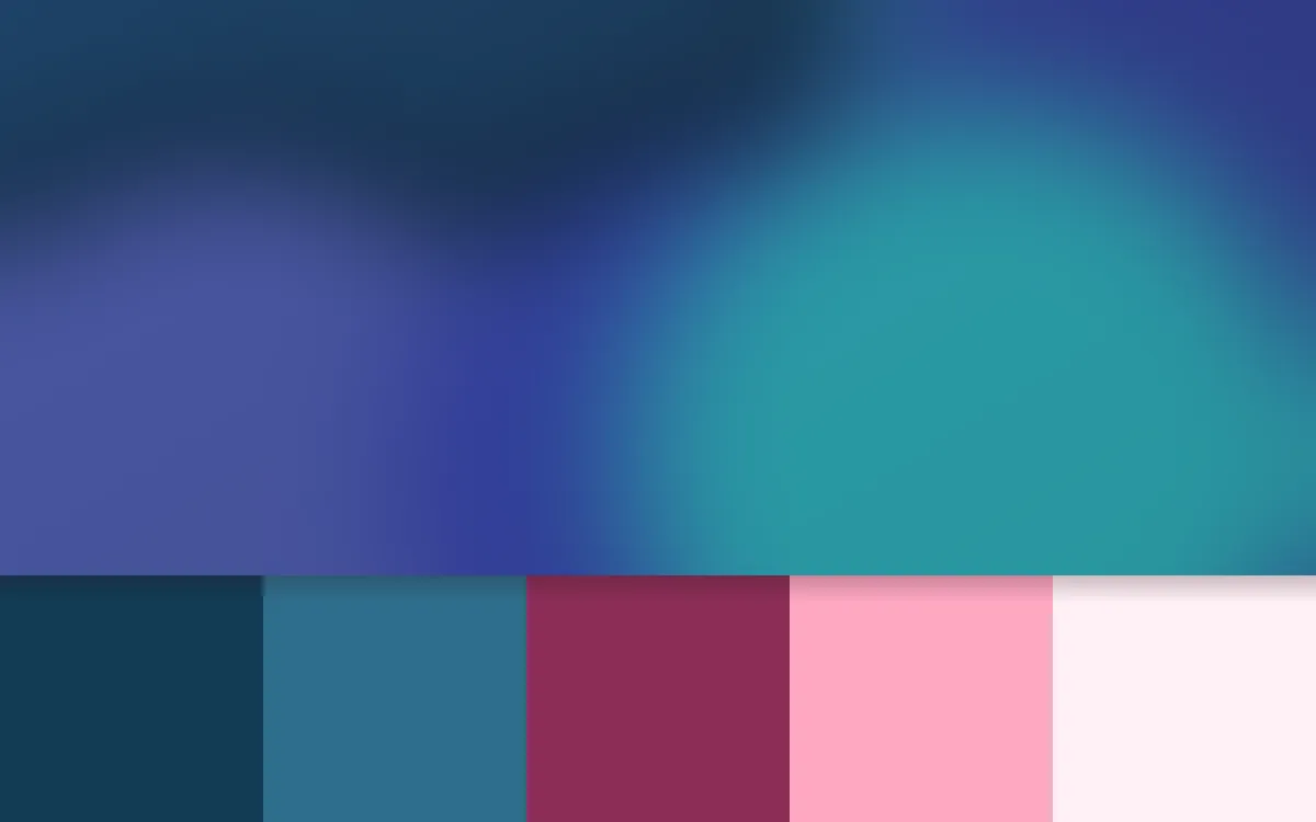 Image palette generator diagram showing pixels grouped into color clusters to create swatches